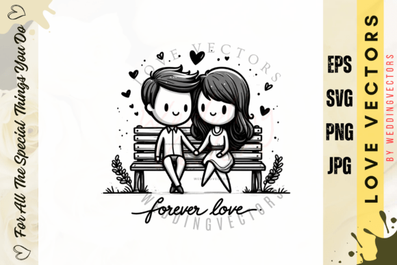C517 Wedding & Love Vectors: Modern Romance Design
