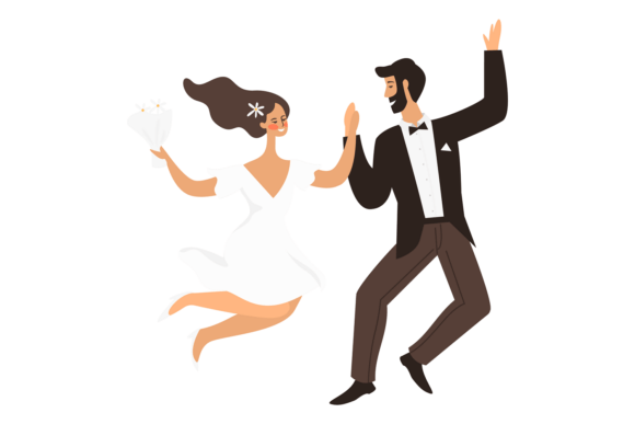 Celebrate with Dance Bride and Groom: Wedding Couple at