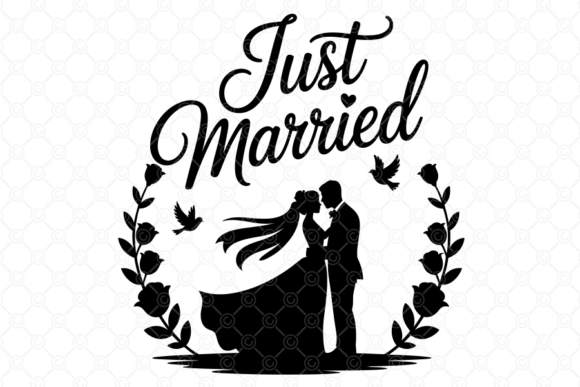 Just Married SVG, Wedding Couple SVG, 06: A Designer's Guide
