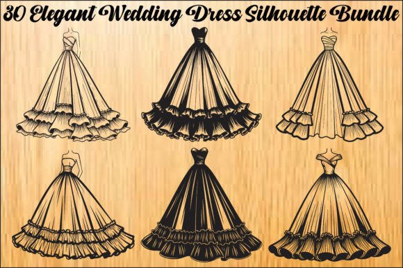 Timeless Bridal Designs: The Wedding Dress SVG Bundle