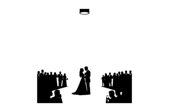 Wedding Ceremony Silhouette Flat Design: A Modern Essential
