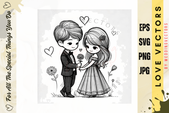 Wedding Couple and Love Vectors - C4994: A Designer's Guide