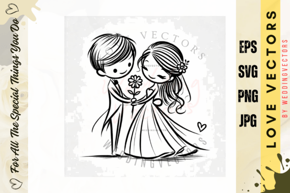 Wedding Couple and Love Vectors - C503: Capturing Romance