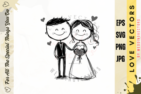 Wedding Couple and Love Vectors - C512: Elevate Your Designs with Romance