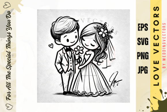 Wedding Couple and Love Vectors - C556: A Designer's Guide