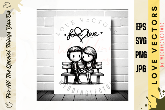 Wedding Couple and Love Vectors: The C553 Artistry