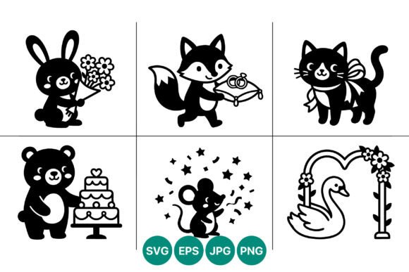 Whimsical Wedding Graphics: Using the Cute Animal Celebration Vector Set